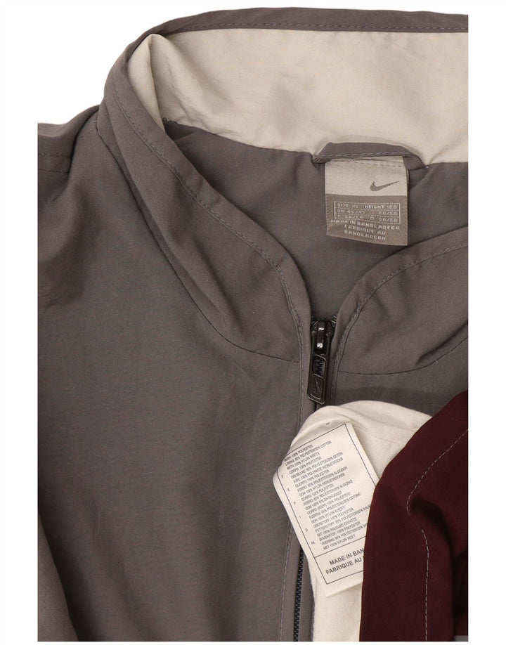 Męska kurtka dresowa Nike UK 45/47 XL Szary poliester z blokami kolorów