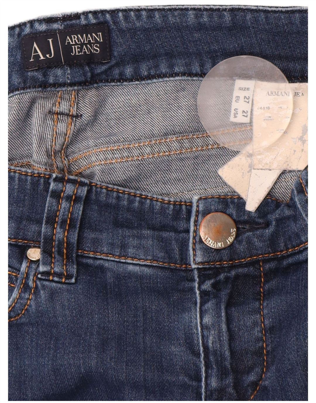 Damskie jeansy Armani Slim W27 L32 Niebieskie