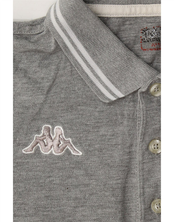 KAPPA Mens Polo Shirt Medium Grey Cotton Vintage Kappa and Second-Hand Kappa from Messina Hembry 