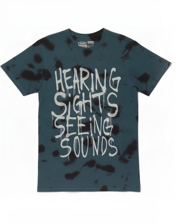 Męski T-shirt Vans z grafiką, mały, niebieski Tie Dye, bawełniany