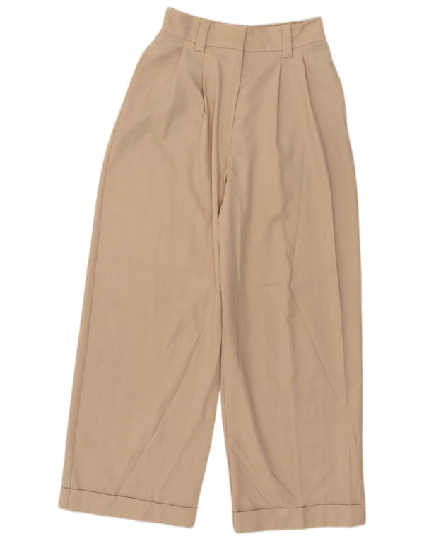 Damskie spodnie chino z wysokim stanem i wysokim stanem Topshop UK 8 Small W27 L27 Beżowe