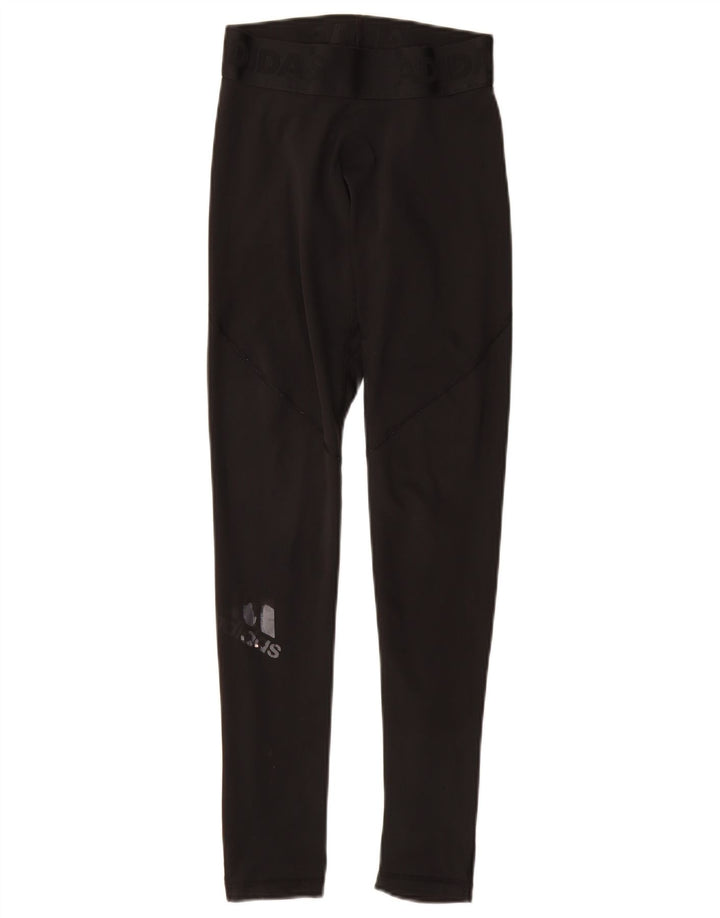 Damskie legginsy ADIDAS Aeroready Graphic UK 8 Small Black