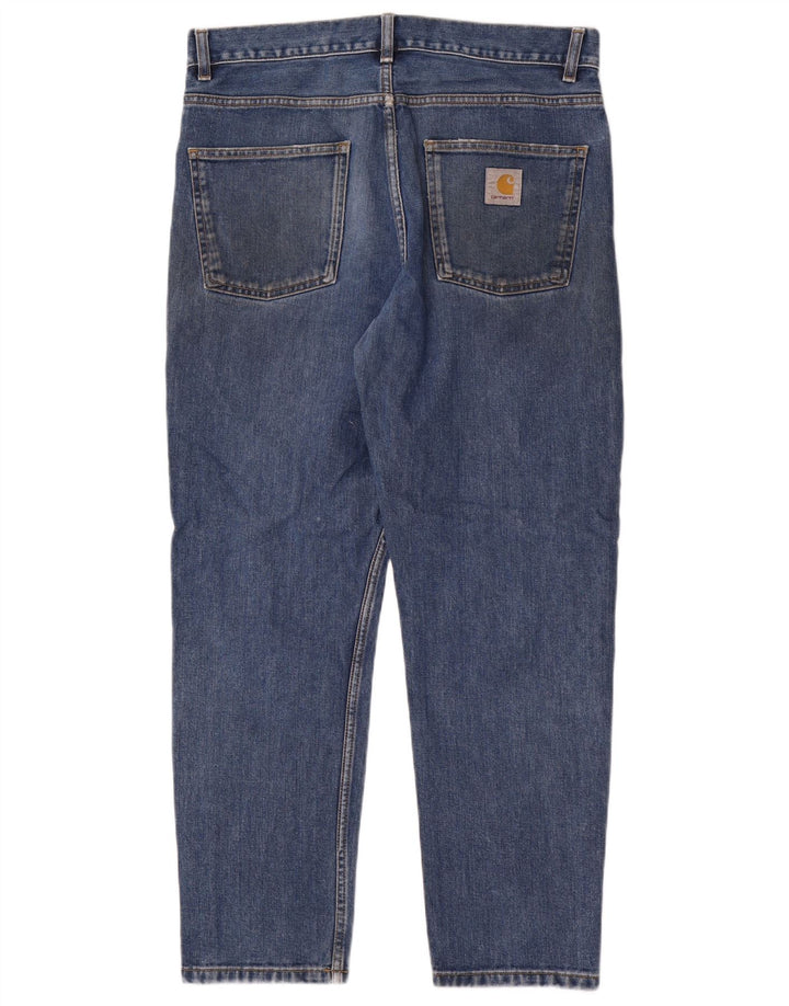 Męskie proste dżinsy Carhartt W32 L30 Niebieskie bawełniane