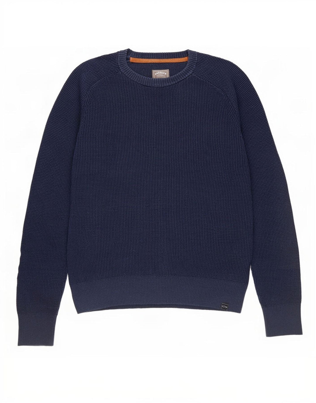 Męski sweter z okrągłym dekoltem Fat Face, mały, granatowy, bawełniany