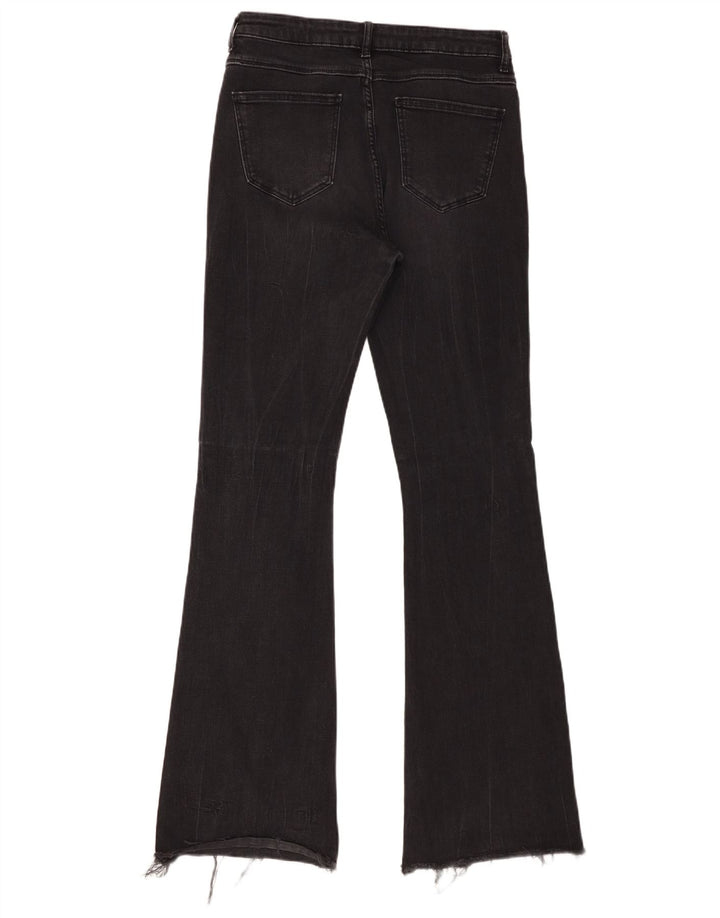 Damskie jeansy rozkloszowane z wysokim stanem Zara EU 40 Medium W30 L34 Czarna bawełna