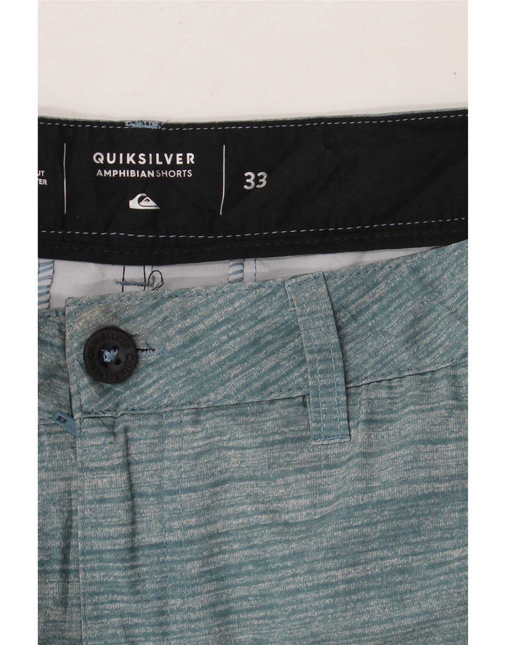 Męskie spodenki chino Quiksilver W33 w średnie zielone paski