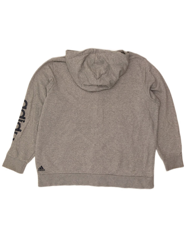 Męski sweter z kapturem Adidas Graphic Zip 2XL Szary nakrapiany