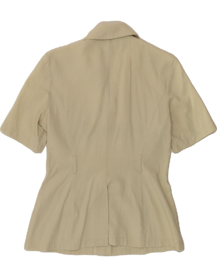 PIMKIE Womens Short Sleeve 5 Button Blazer Jacket IT 44 Medium Beige Vintage Pimkie and Second-Hand Pimkie from Messina Hembry 