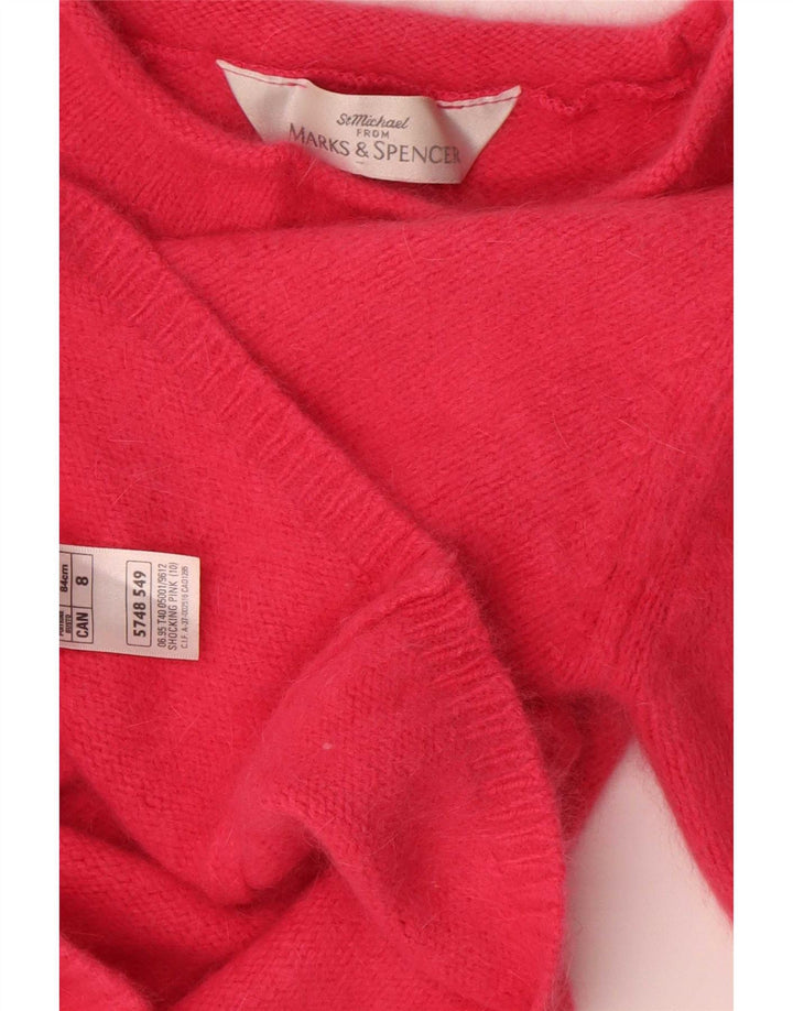 Marks & Spencer Damski sweter z golfem, UK 10, mały, różowy