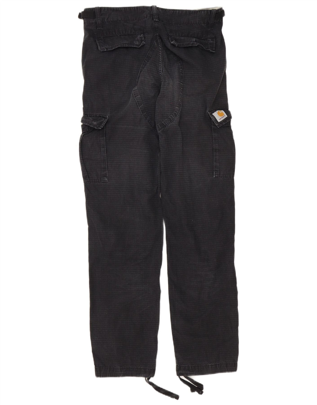 Męskie spodnie Carhartt Straight Cargo W29 L32 Czarna bawełniana kratka