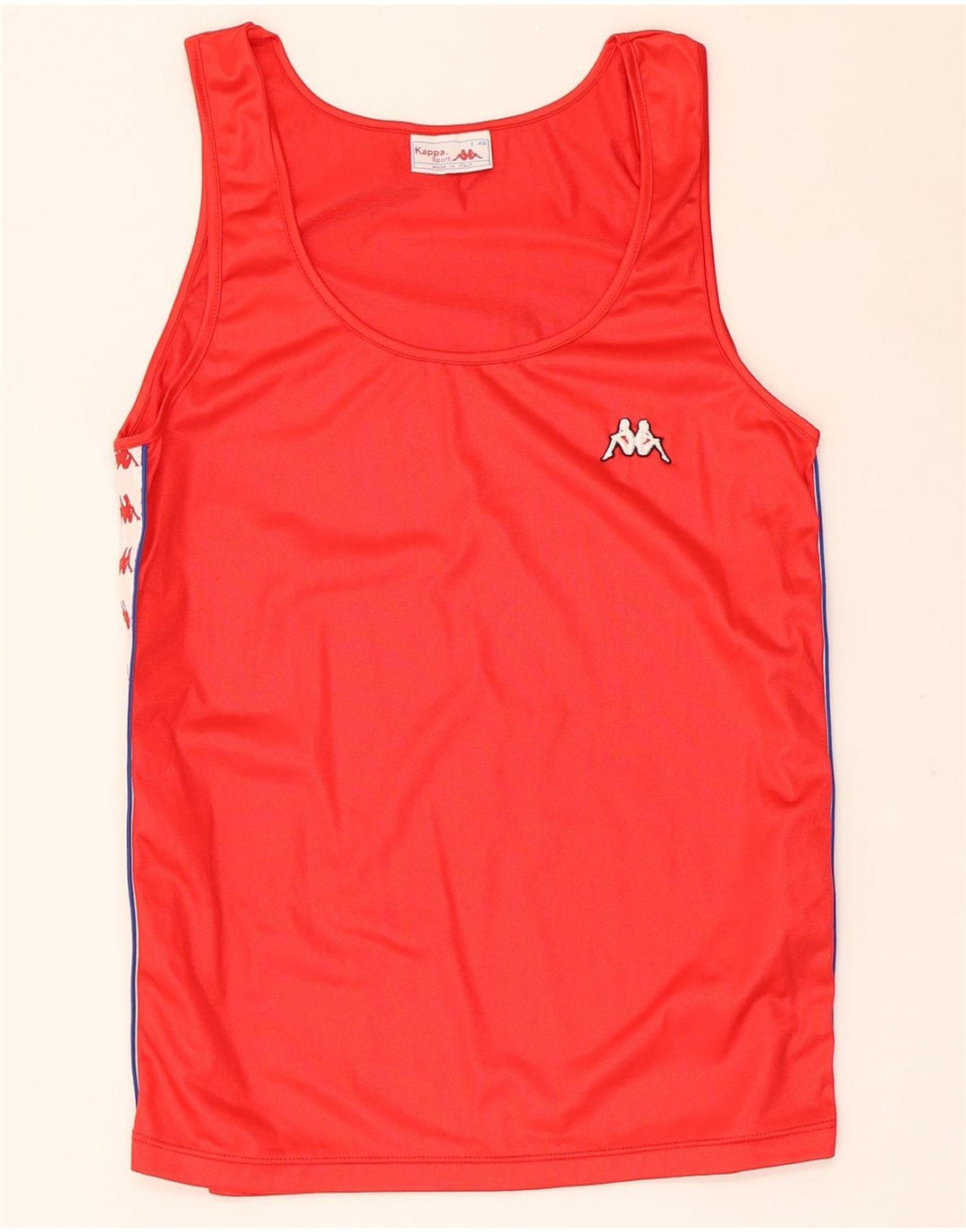 Dwuczęściowy damski zestaw graficzny Kappa IT 46, duży czerwony poliamid w blokach kolorów