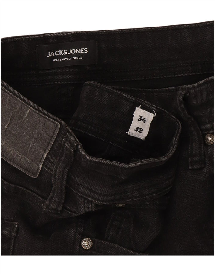 Męskie jeansy Jack & Jones GLENN Slim W34 L32 Szara bawełna