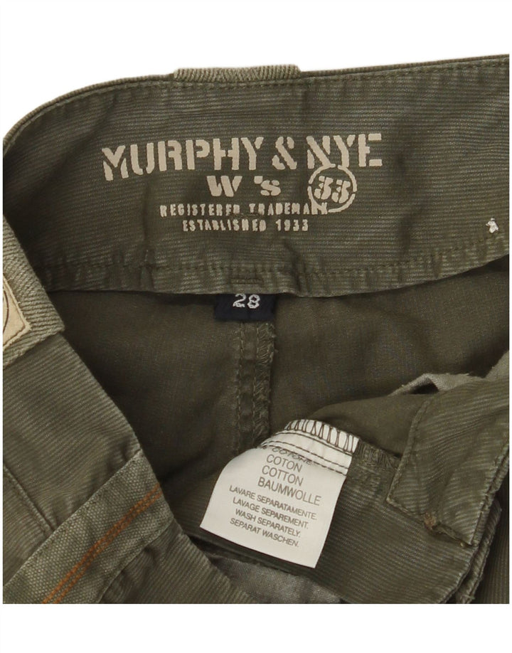 Proste sztruksowe spodnie MURPHY & NYE W28 L23, bawełna khaki