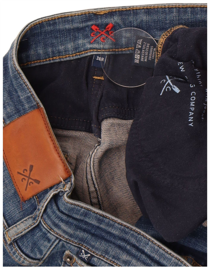 Crew Clothing Męskie regularne proste dżinsy W38 L27 Niebieska bawełna