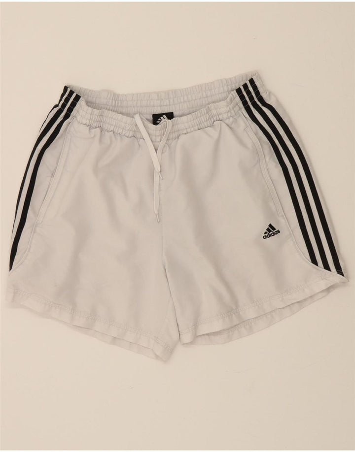 Męskie spodenki sportowe ADIDAS, duże, białe, poliestrowe