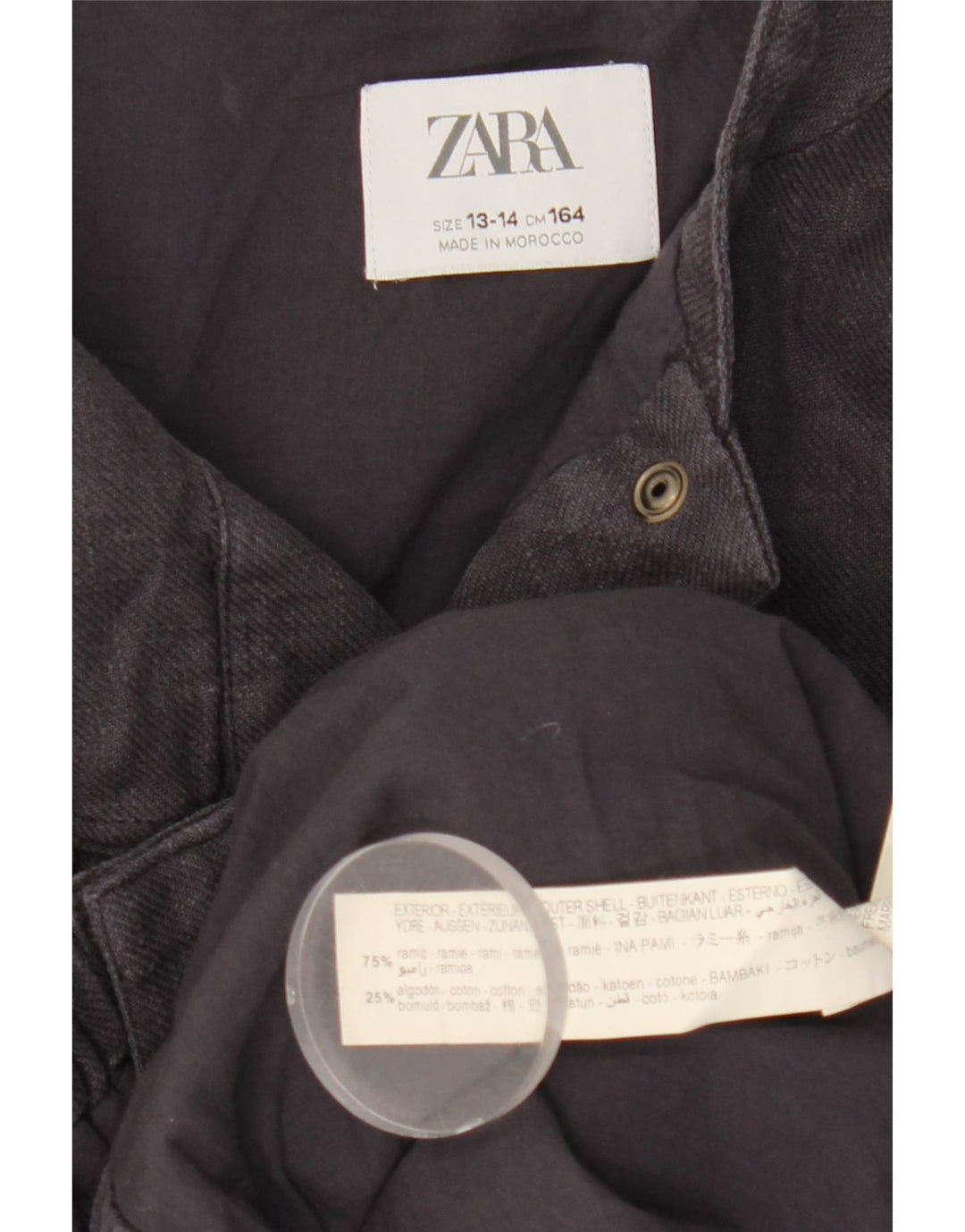 Kurtka dziewczęca Zara Utility 13-14 lat, granatowa Ramie