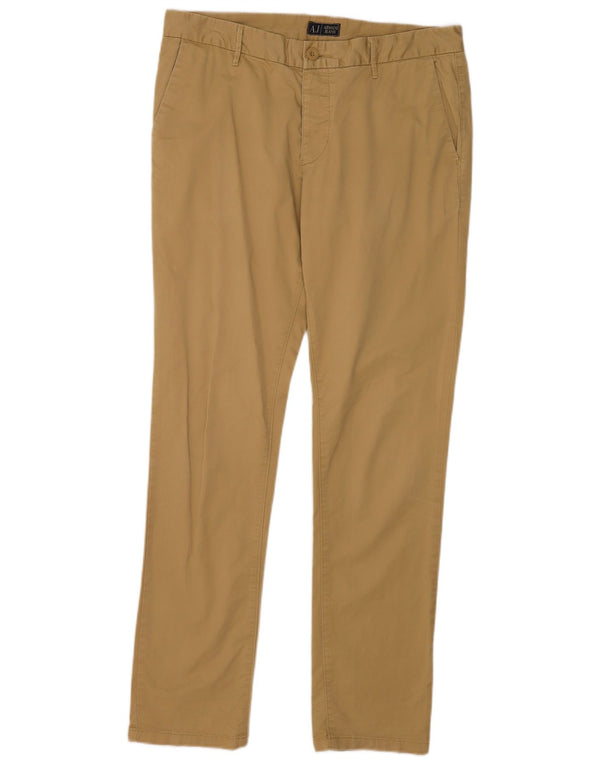 Spodnie męskie Armani Slim Chino EU 50 Large W36 L32 Beżowa bawełna