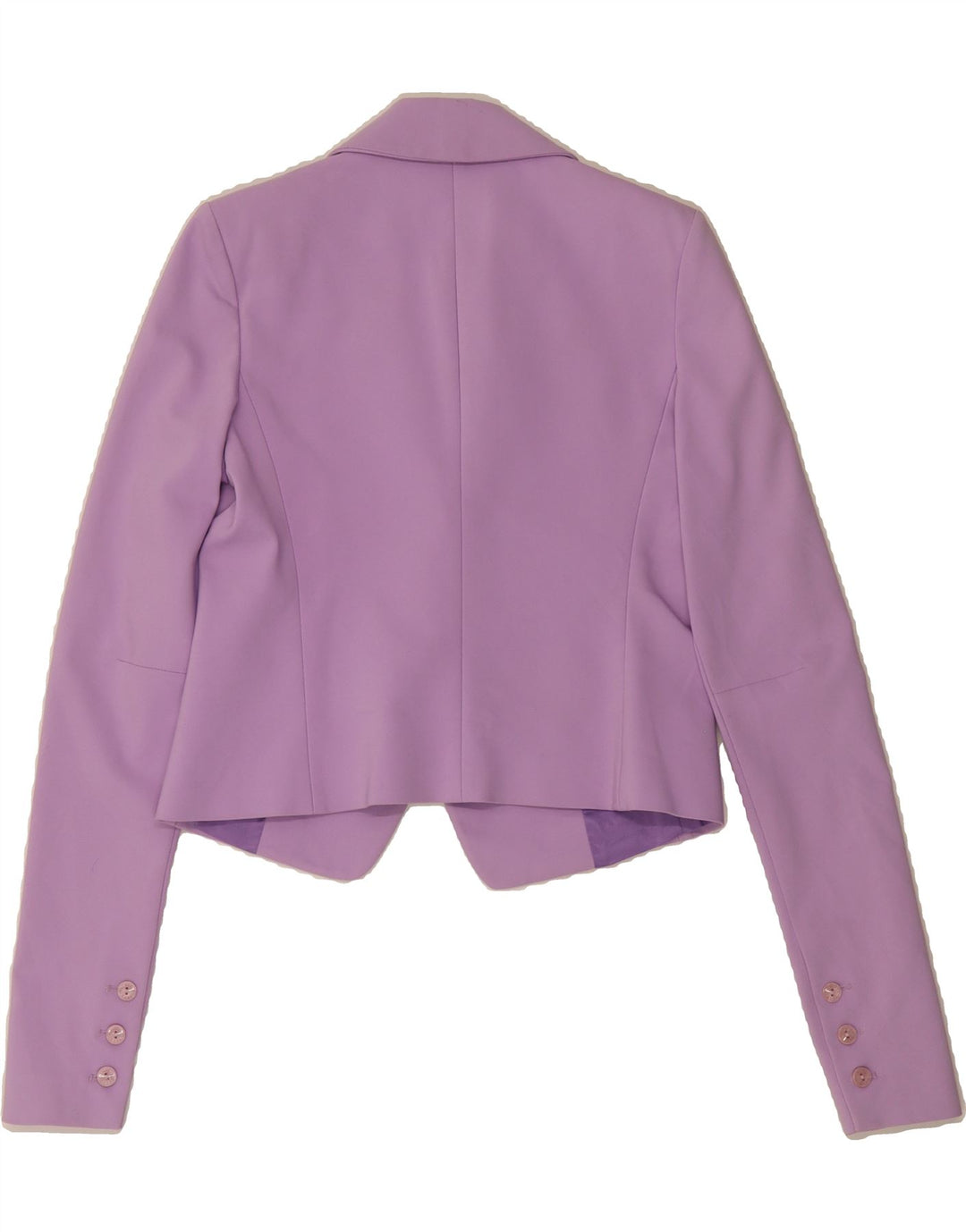 PATRIZIA PEPE Womens Crop 2 Button Blazer Jacket IT 44 Medium Purple Vintage Patrizia Pepe and Second-Hand Patrizia Pepe from Messina Hembry 
