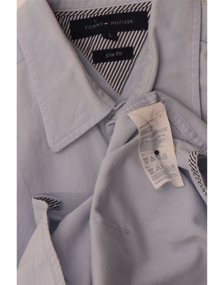Koszula męska Slim Fit Tommy Hilfiger, mała, niebieska, bawełniana