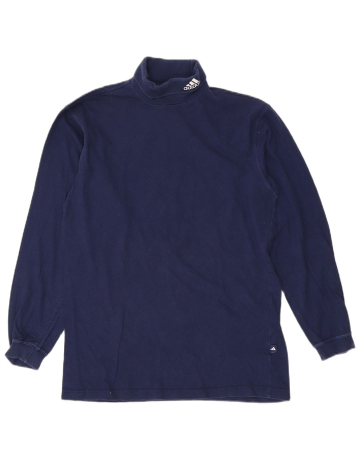 Top chłopięcy Adidas z długim rękawem 14-15 lat, granatowy, bawełniany