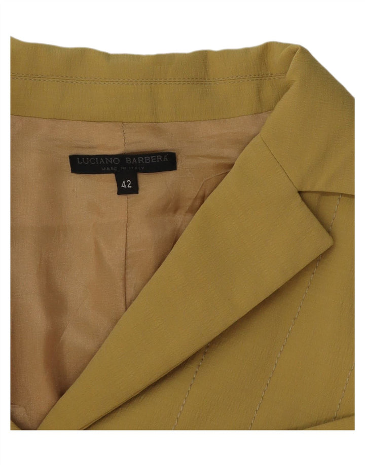 LUCIANO BARBERA Womens Overcoat IT 42 Medium Yellow Vintage Luciano Barbera and Second-Hand Luciano Barbera from Messina Hembry 