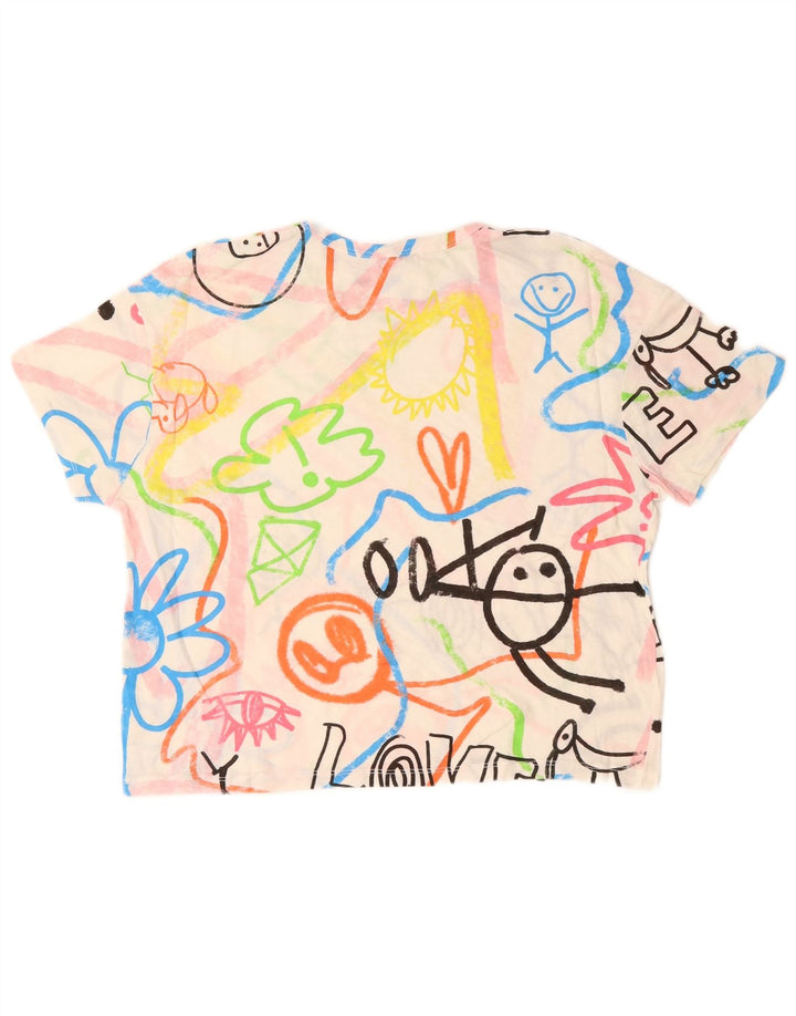 Damska koszulka oversize ZARA z grafiką Top UK 10, mała, wielokolorowa