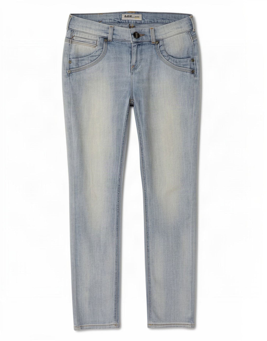 Damskie jeansy Lee Slim W28 L30 Niebieskie bawełniane