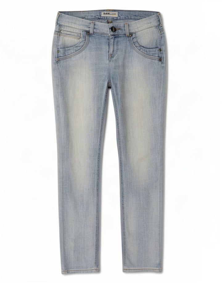 Damskie jeansy Lee Slim W28 L30 Niebieskie bawełniane