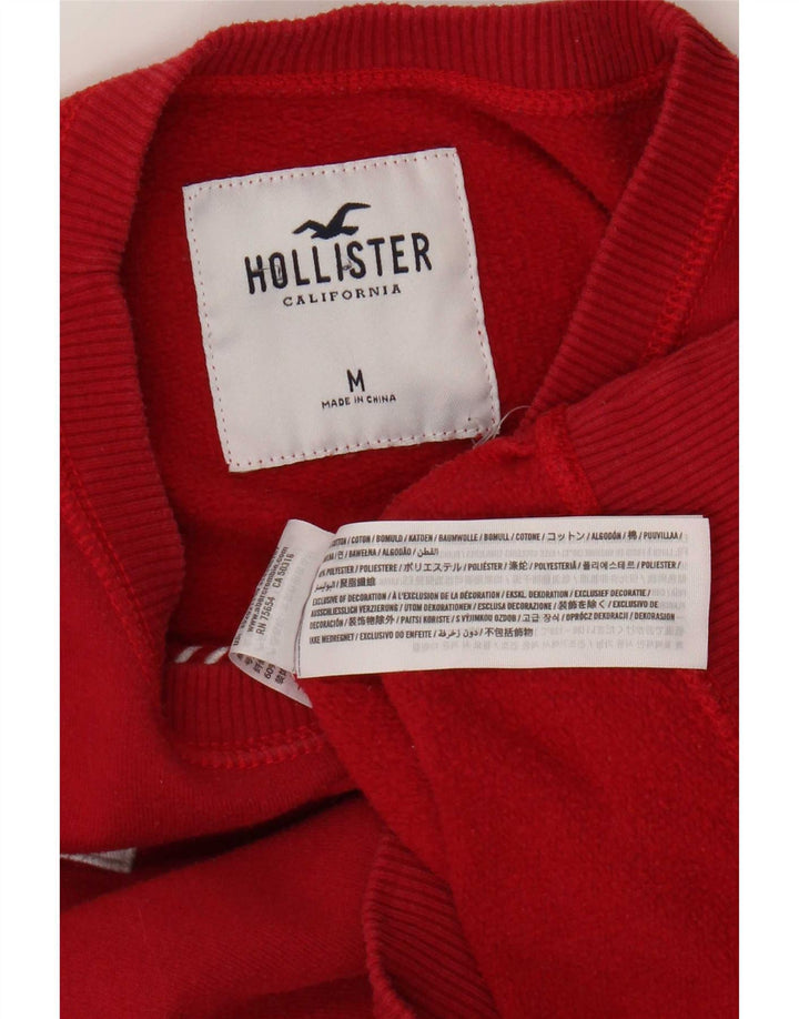 Damska bluza z grafiką Hollister UK 12, średnia czerwona bawełna