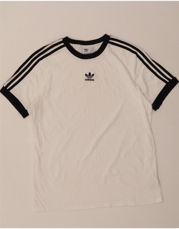 Damska koszulka Adidas Top UK 12 Średnia biała bawełna