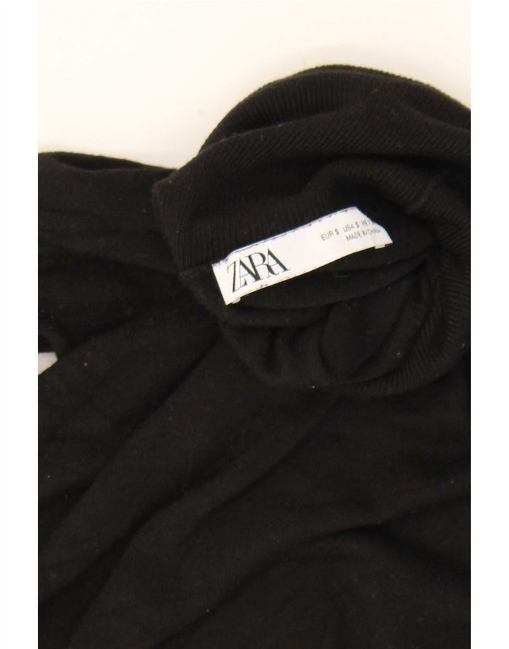 Sweter damski Zara z golfem UK 10, mały, czarny