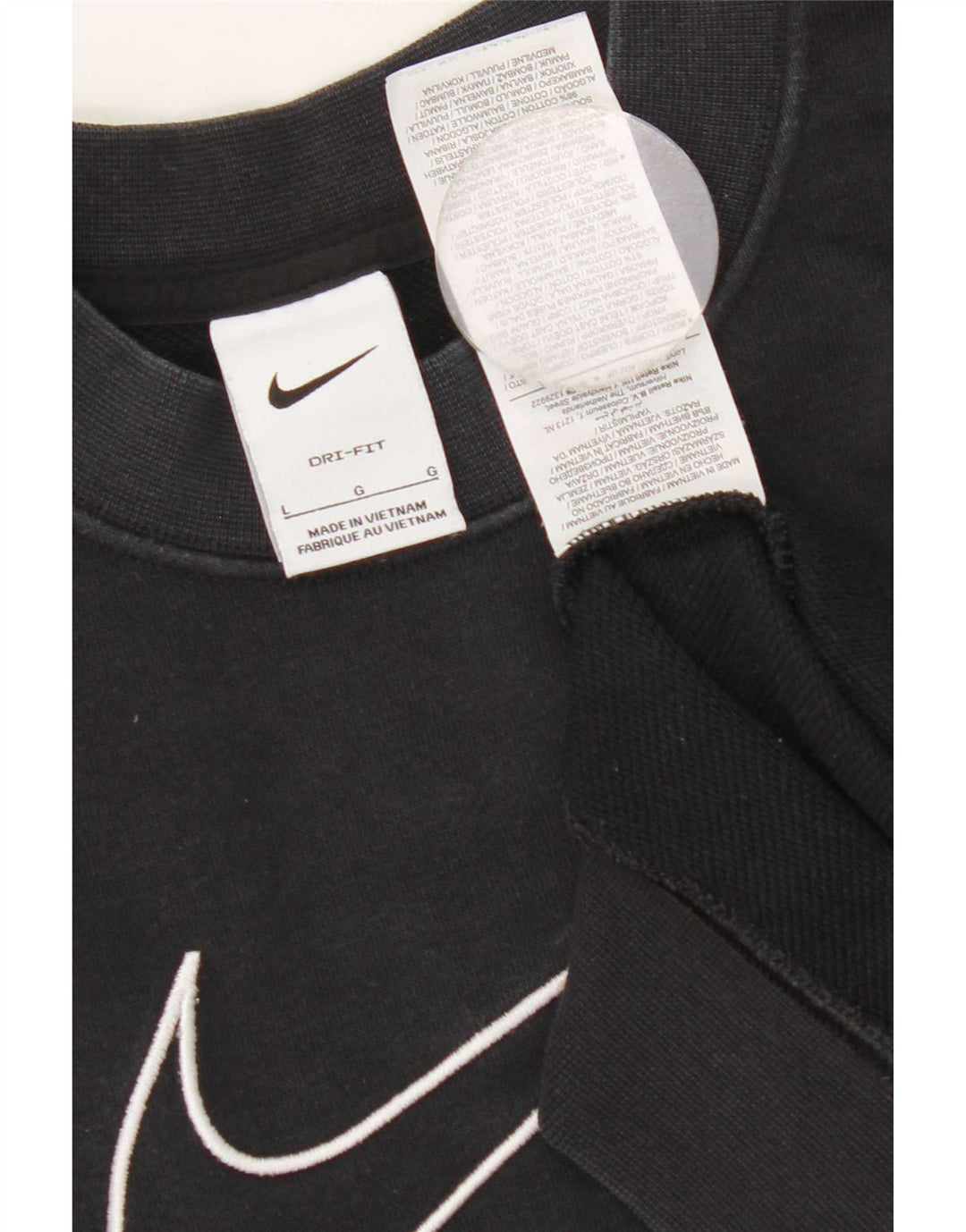 Męska bluza Nike Dri Fit z grafiką, duża, czarna, bawełniana
