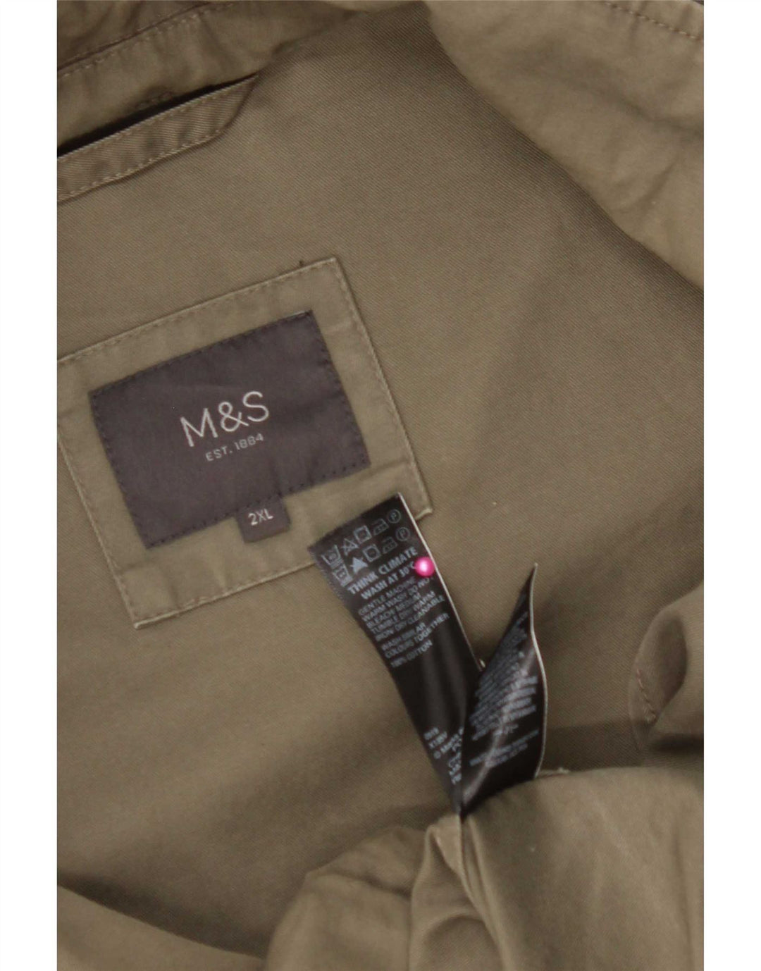 Kurtka damska Marks & Spencer UK 44 2XL, bawełniana khaki