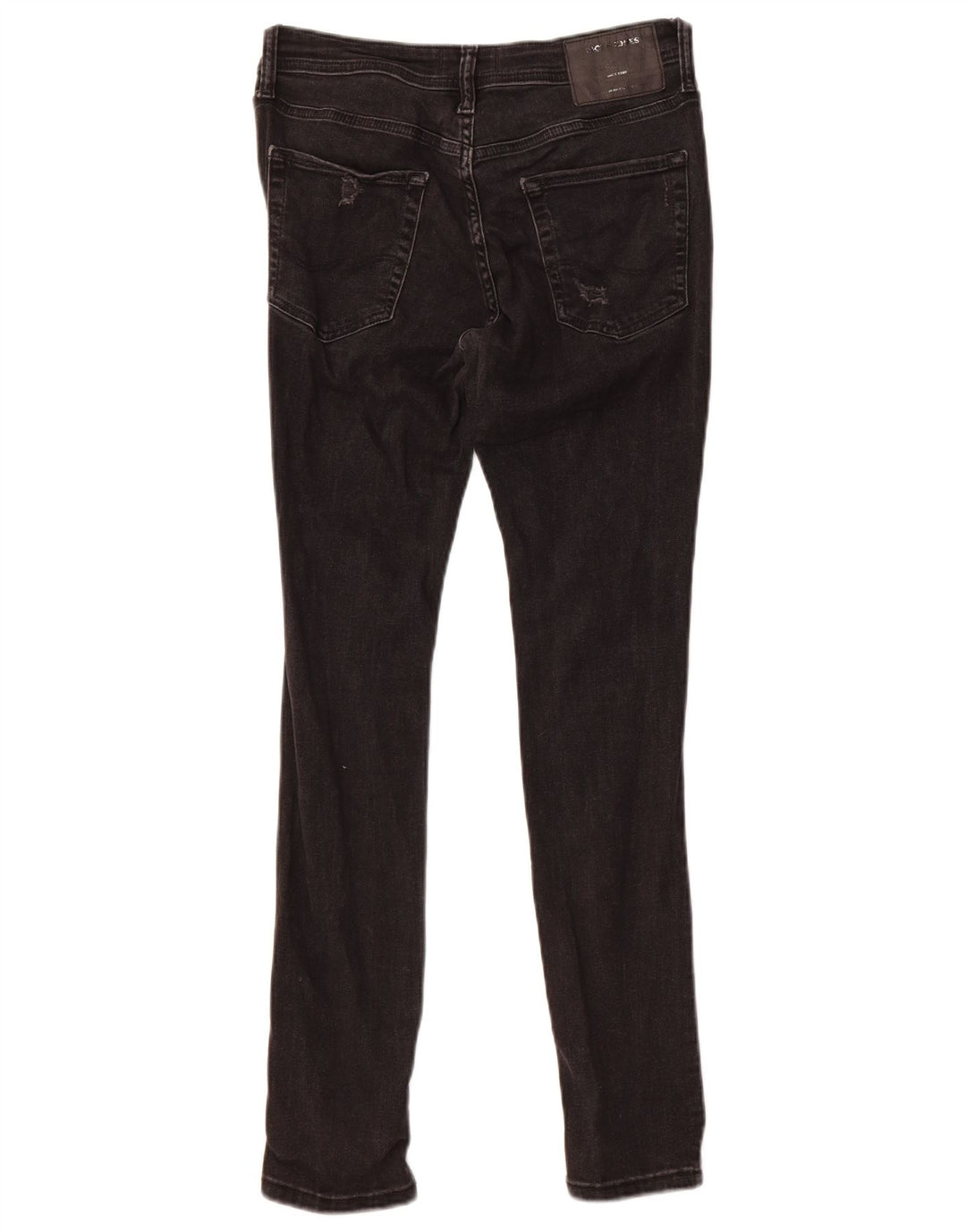 Jack & Jones Męskie Liam Distressed Skinny Jeans W30 L30 Czarna bawełna