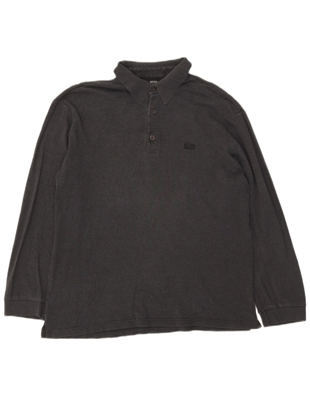 Męska koszulka polo z długim rękawem Hugo Boss, 2XL, szara