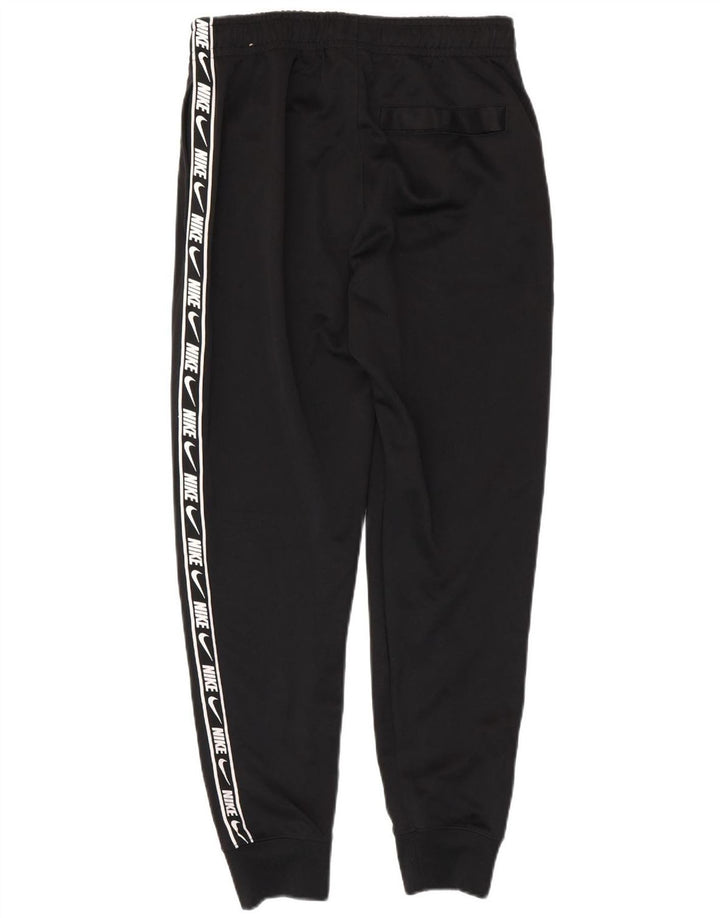 Męskie spodnie dresowe Nike Dri Fit z grafiką, małe, czarne, poliestrowe