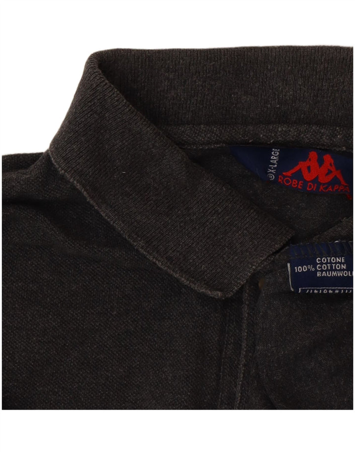 Męska koszulka polo z długim rękawem Kappa XL, szara bawełna