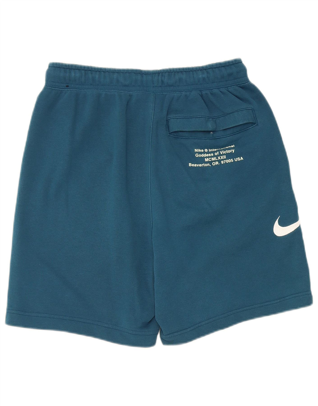 Męskie spodenki sportowe Nike z grafiką, małe, niebieskie, bawełniane