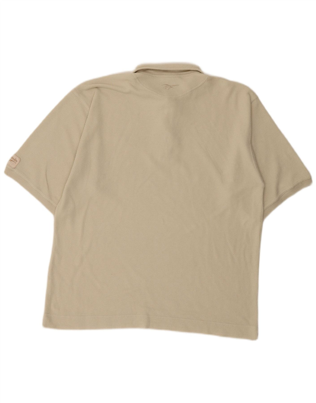 Męska koszulka polo Reebok, duża, beżowa, bawełniana