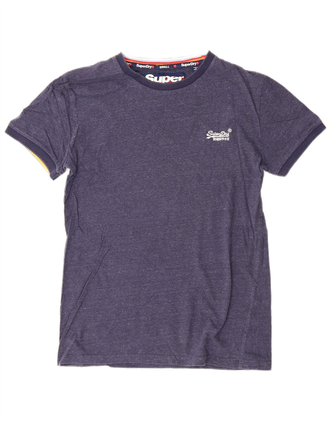 SUPERDRY Męski T-shirt Top Mały Niebieski