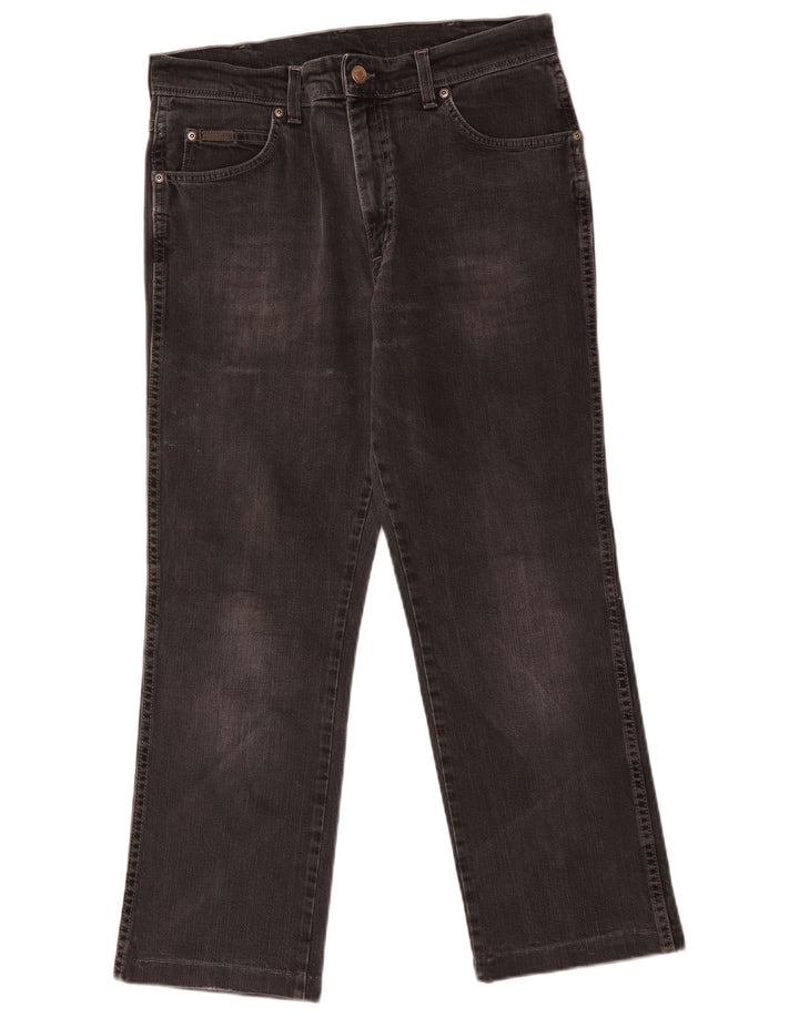 Męskie jeansy Wrangler Texas Stretch Straight W33 L27 Czarne bawełniane