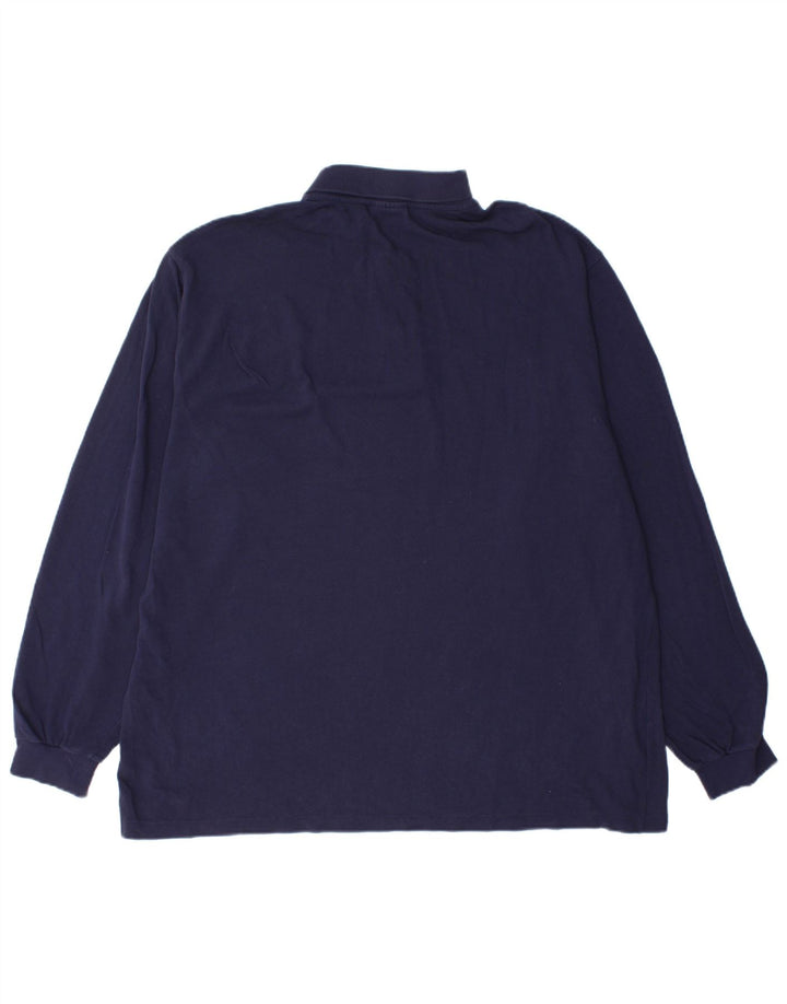 Męska koszulka polo Lacoste z długim rękawem, rozmiar 7, 2XL, granatowa, bawełniana
