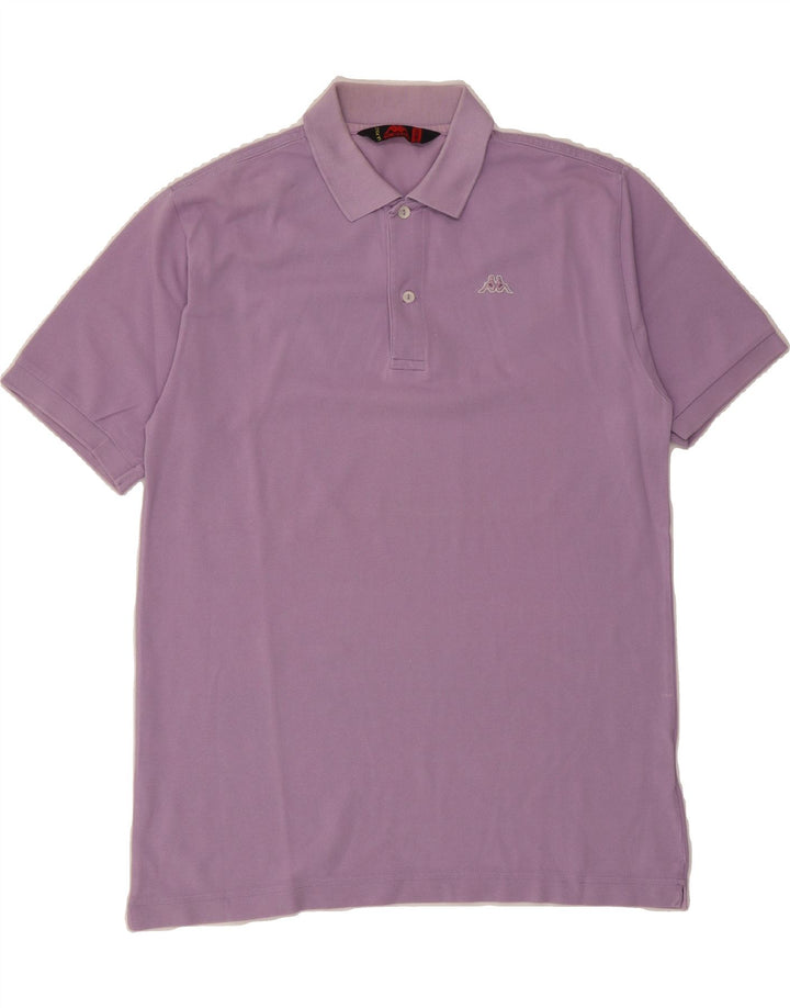 KAPPA Mens Polo Shirt Medium Purple Cotton Classic Vintage Kappa and Second-Hand Kappa from Messina Hembry 