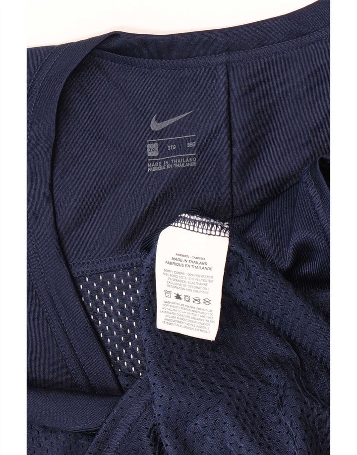 Damska koszulka Nike UK 22 3XL Granatowy poliester