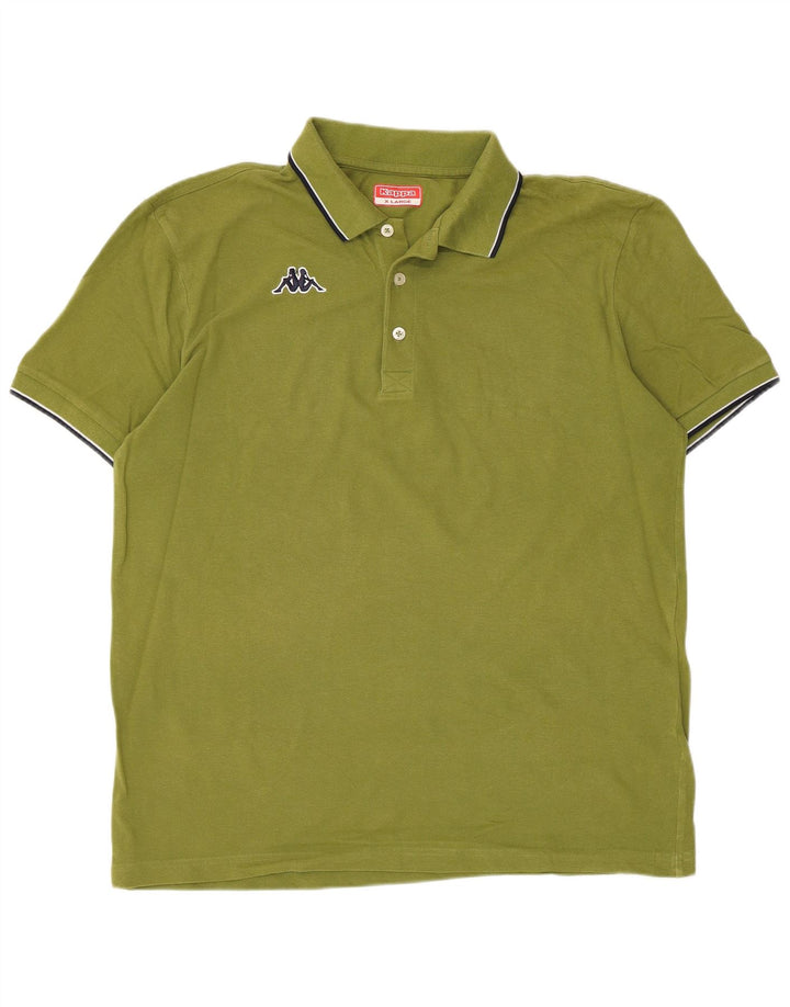 Męska koszulka polo Kappa XL, zielona bawełna