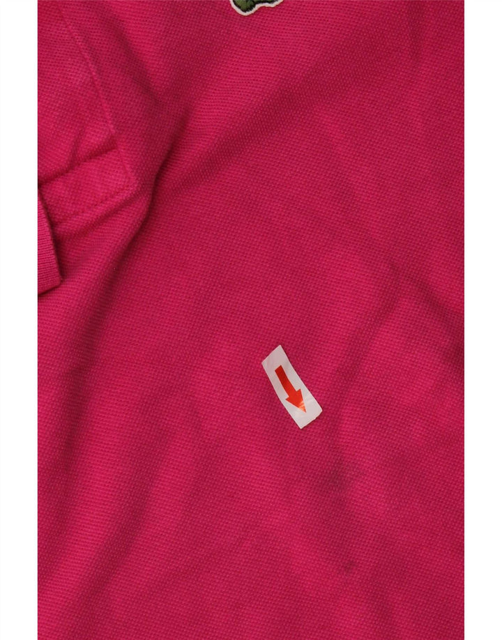 Męska koszulka polo Lacoste, rozmiar 4, średnia, różowa, bawełniana