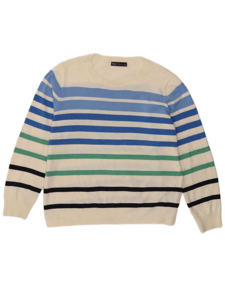 Marks & Spencer Damski sweter z okrągłym dekoltem, UK 16, duży, wielokolorowy