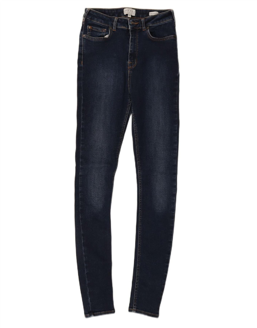 JACK WILLS Womens Skinny Jeans W26 L29 Navy Blue Polyester