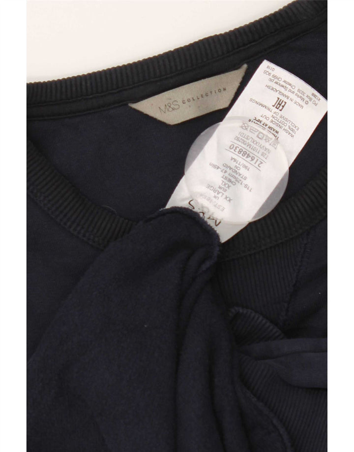 Marks & Spencer Męski sweter bluzowy 2XL granatowy, bawełniany