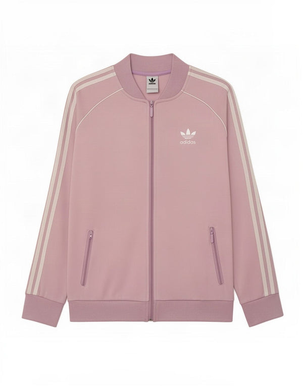 Damska kurtka dresowa Adidas UK 14, duża, fioletowa bawełna